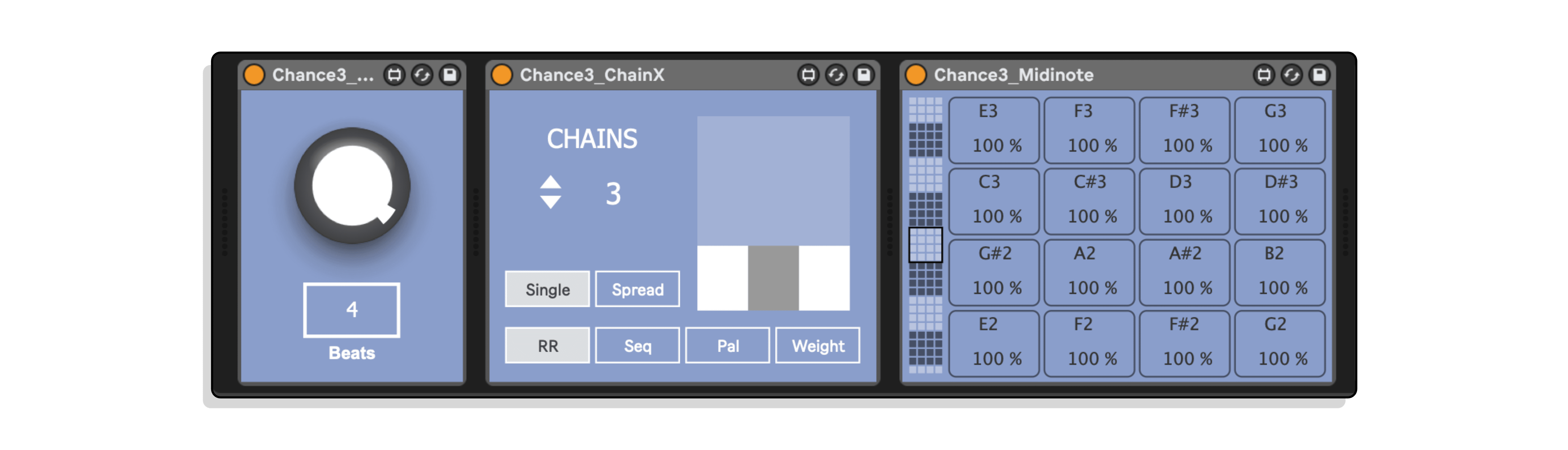 Chance THREE MaxforLive MIDI Devices for Ableton Live by LDM Design
