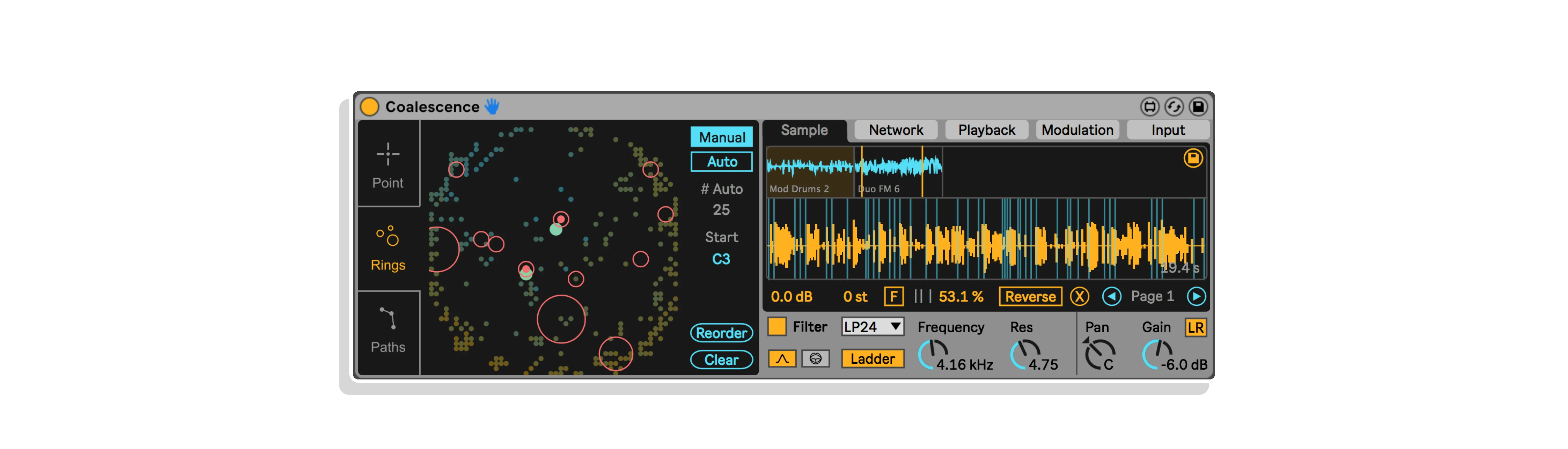 Coalescence MaxforLive Instrument for Ableton Live by Dillon Bastan