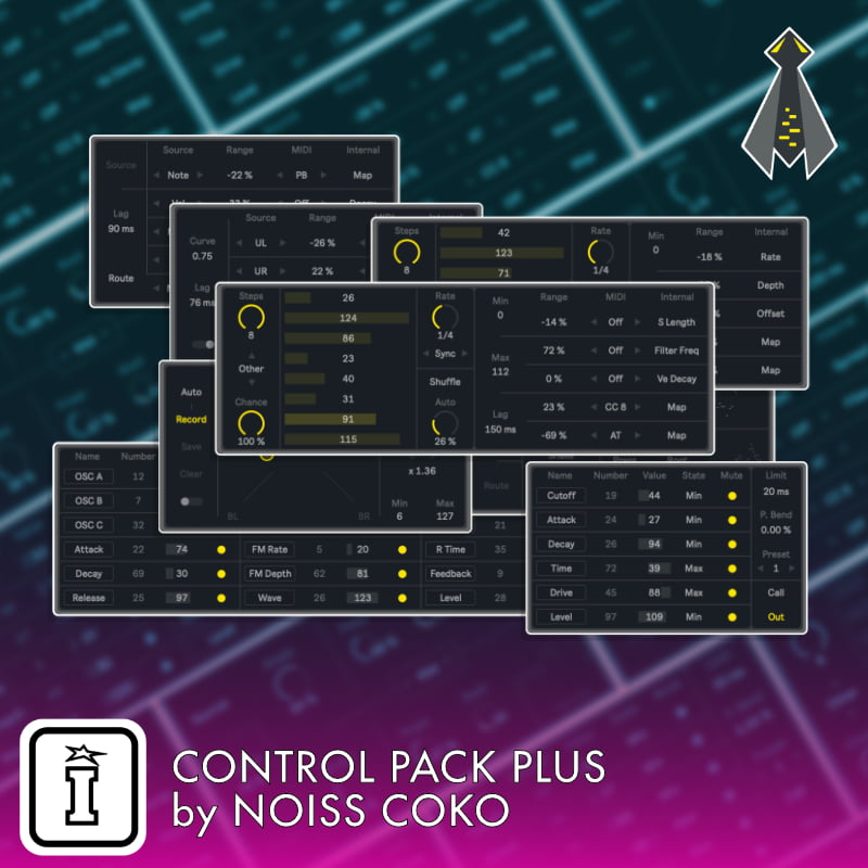 Control Pack Plus MaxforLive Devices for Ableton Live by NOISS COKO