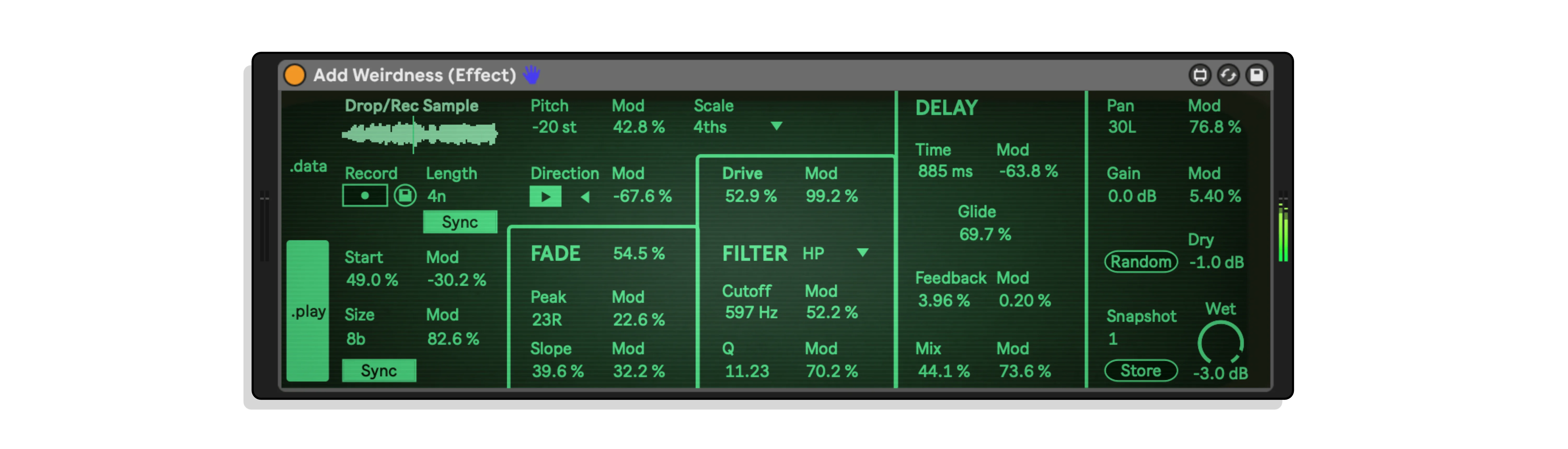 data.train MaxforLive Audio Device for Ableton Live by Dillon Bastan