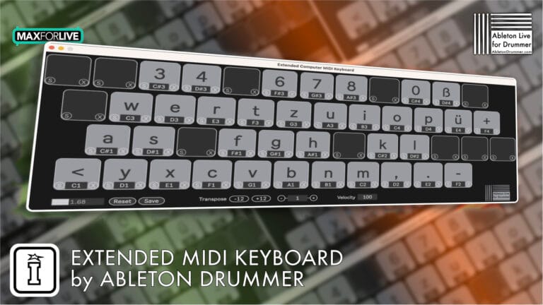 Extended MIDI Keyboard MaxforLive Device for Ableton Live by Ableton Drummer