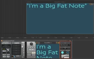 Music interface with text editor and controls