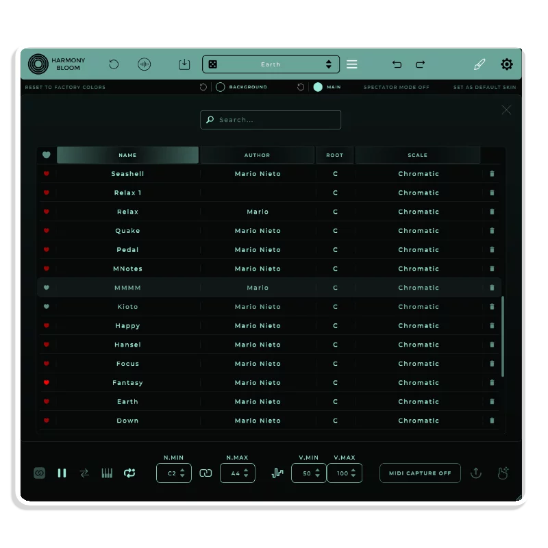 Harmony Bloom VST by Mario Nieto