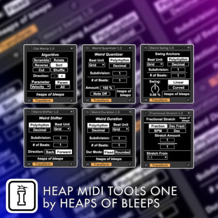 Heap MIDI Tools One MaxforLive MIDI Tools for Ableton Live 12 by Heaps of Bleeps