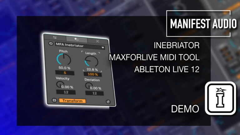 MIDI Toolset 001 MaxforLive MIDI Tools for Ableton Live 12 by Manifest Audio