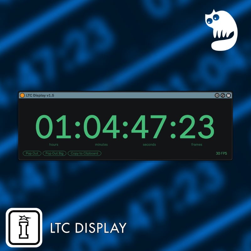 LTC Display MaxforLIve tImecode Device for Ableton Live by Leolabs