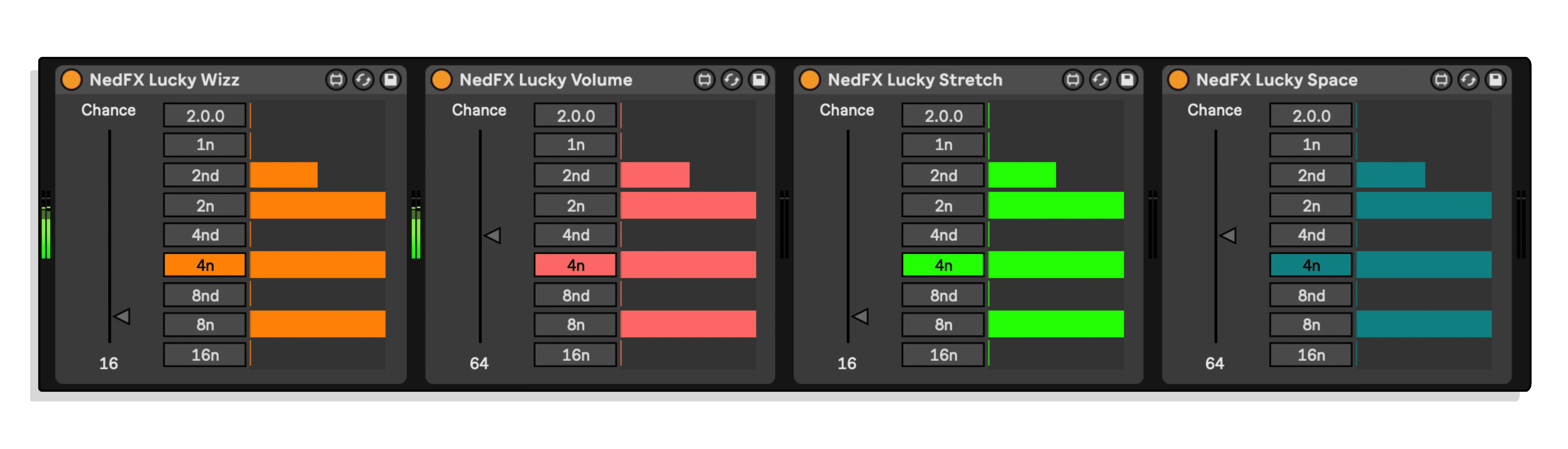 NED RUSH LUCKY 16 MAXFORLIVE DEVICES FOR ABLETON LIVE