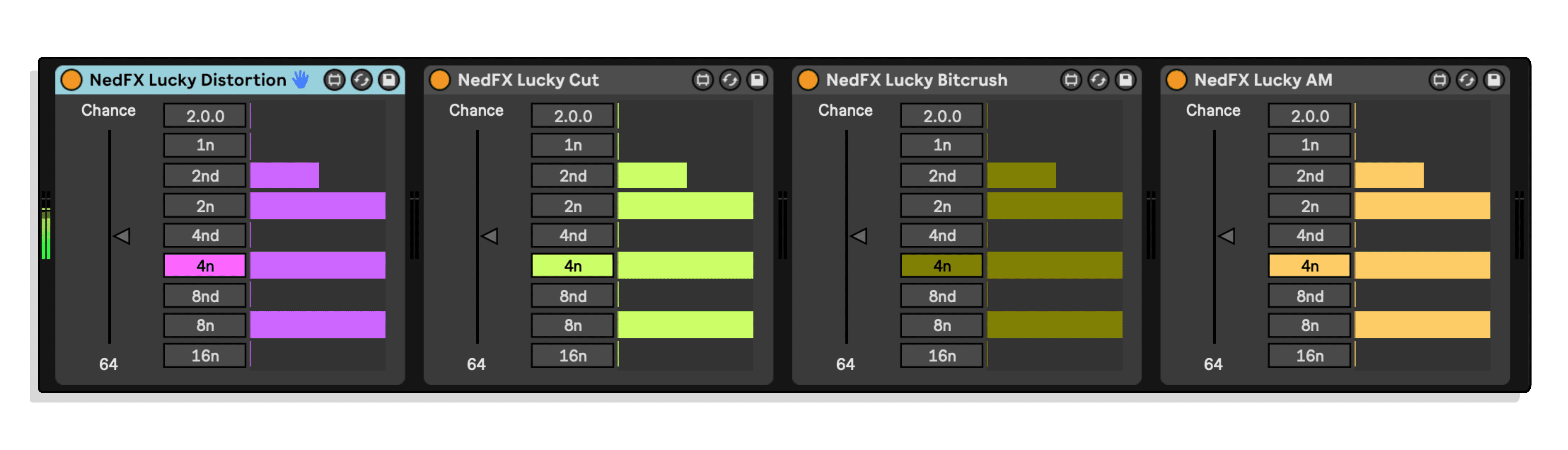 NED RUSH LUCKY 16 MAXFORLIVE DEVICES FOR ABLETON LIVE