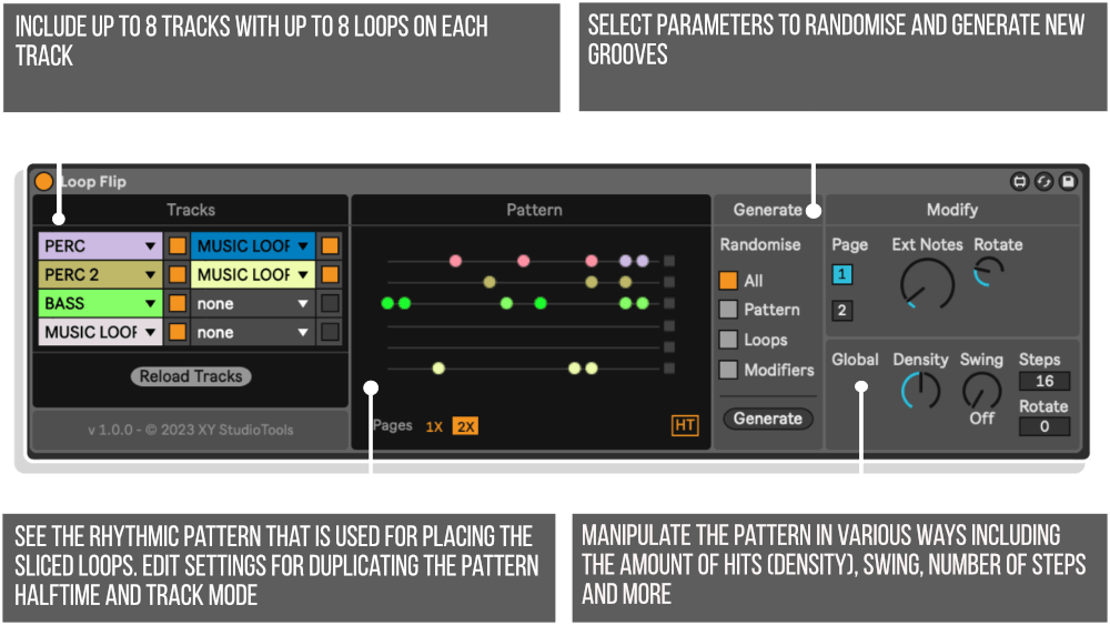 Loop Flip MaxforLive Device for Ableton Live by XY Studio Tools