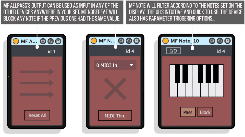 MIDI Filter Ten Pack All Pass NoRepeat Infographic