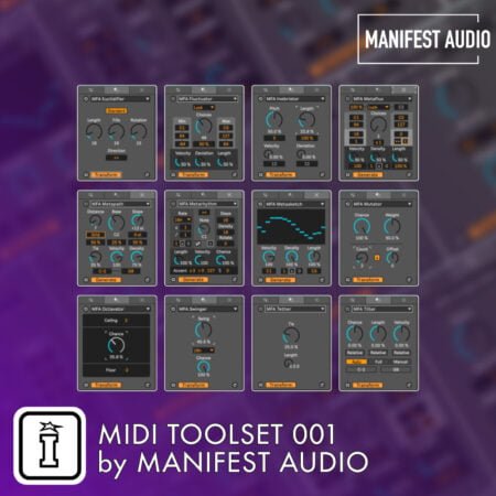 MIDI Toolset 001 MaxforLive MIDI Tools for Ableton Live 12 by Manifest Audio