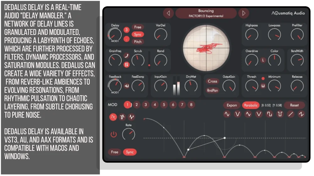 Main - Dedalus Delay VST by Aqusmatiq Audio