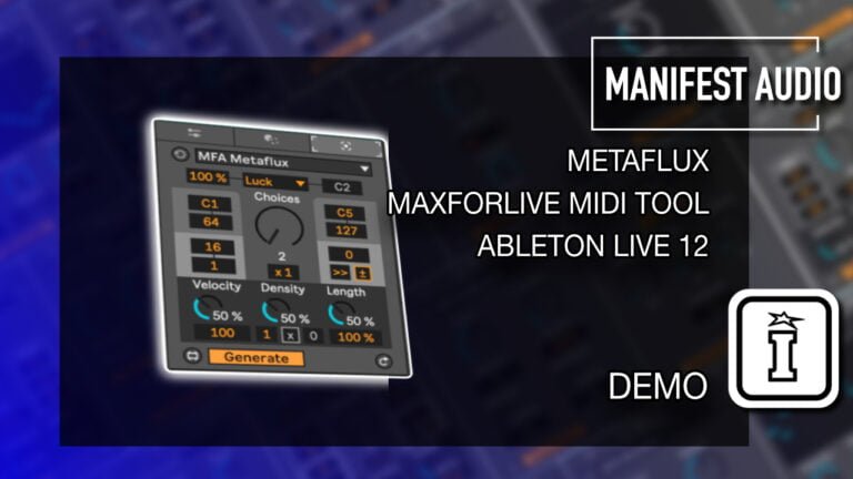 MIDI Toolset 001 MaxforLive MIDI Tools for Ableton Live 12 by Manifest Audio