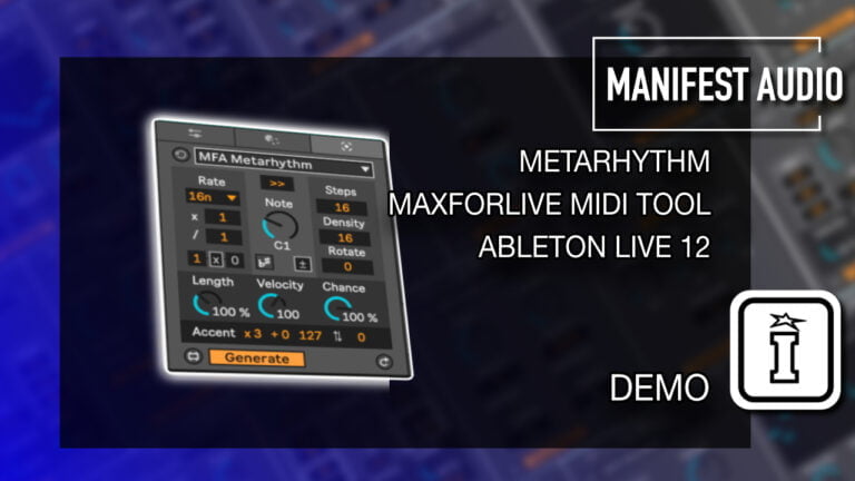 MIDI Toolset 001 MaxforLive MIDI Tools for Ableton Live 12 by Manifest Audio