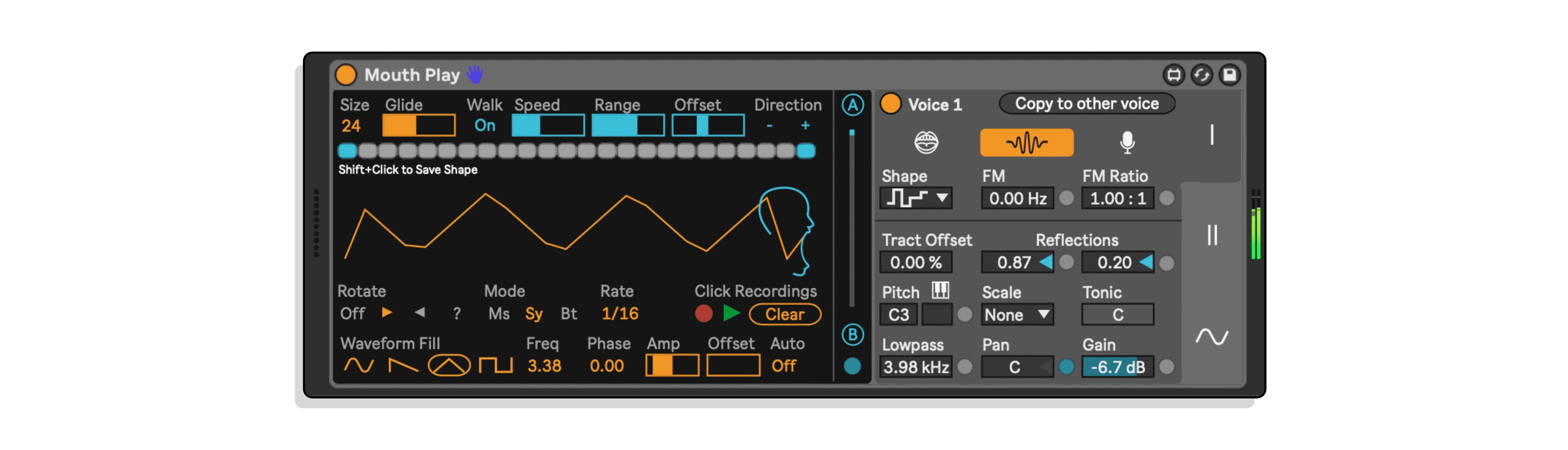 Mouthplay MaxforLive Audio Device for Ableton Live by Dillon Bastan