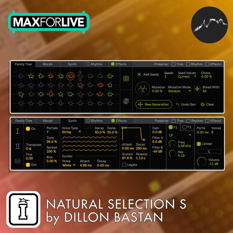 Natural Selection S MaxforLive Devices for Ableton Live by DILLON BASTAN