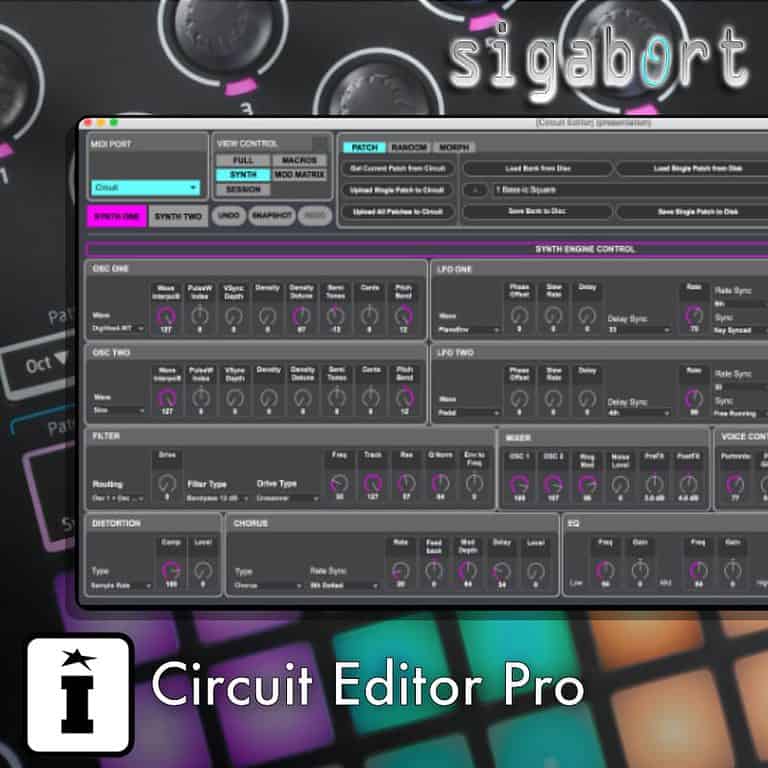 Magic set editor. Circuit Editor. Novation circuit tracks Editor.