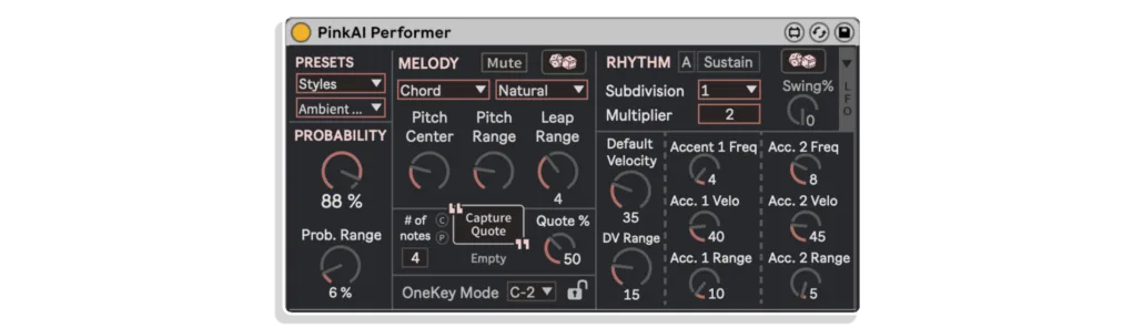 pinkai generative composer by 4 chamber sound