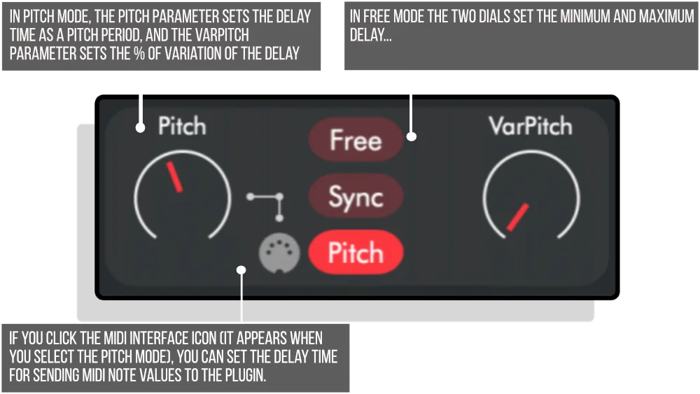 Pitch-Mode - Dedalus Delay VST by Aqusmatiq Audio