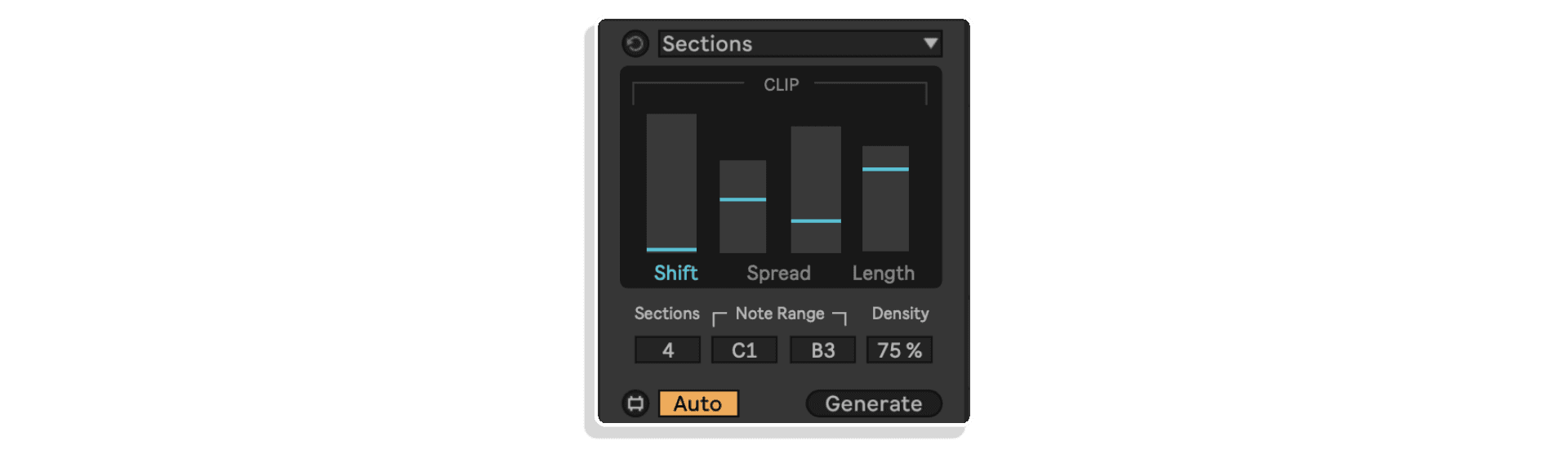 sections wide device template