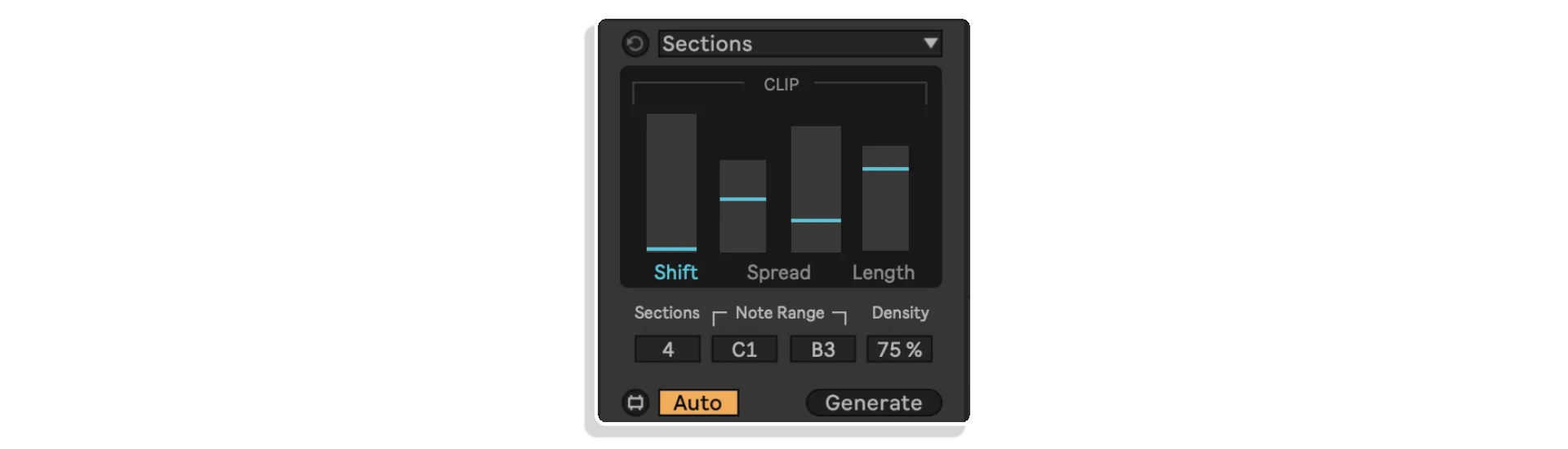 sections wide device template