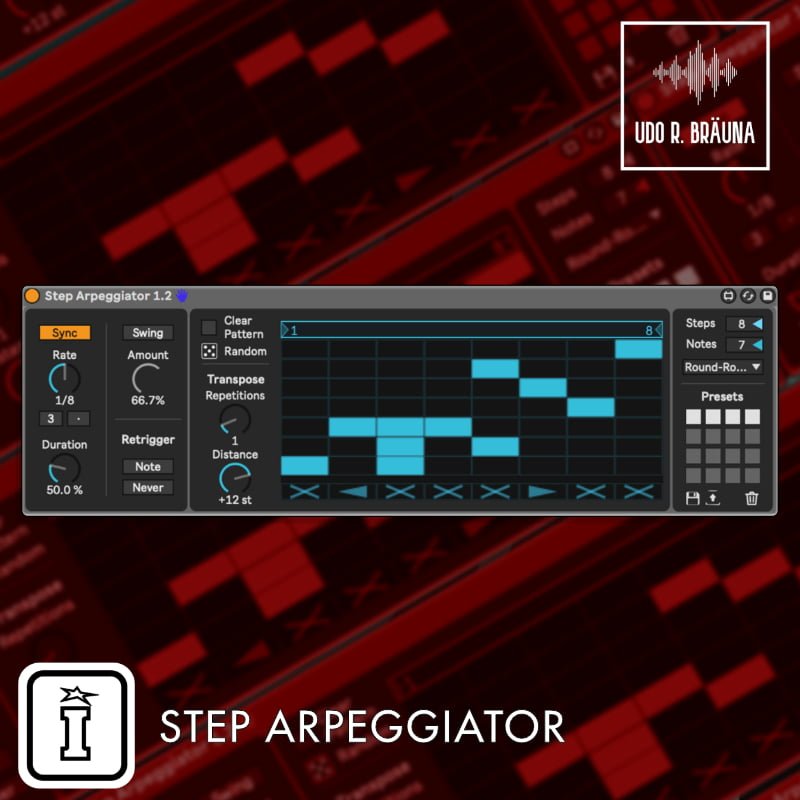 Step Arpeggiator MaxforLive Device for Ableton Live by Udo R. Bräuna