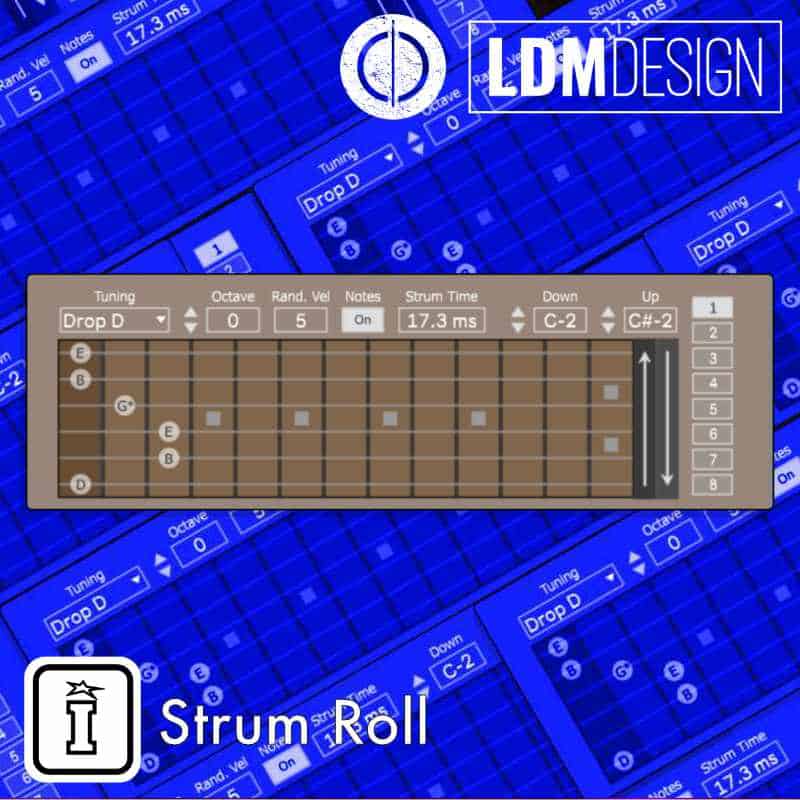 Strum Roll MaxforLive MIDI Guitar Device by LDM Design