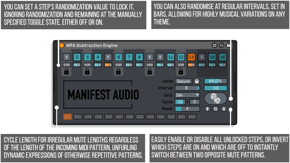Subtraction Engine MaxforLive MIDI Device for Ableton Live by Manifest Audio