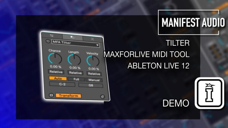 MIDI Toolset 001 MaxforLive MIDI Tools for Ableton Live 12 by Manifest Audio