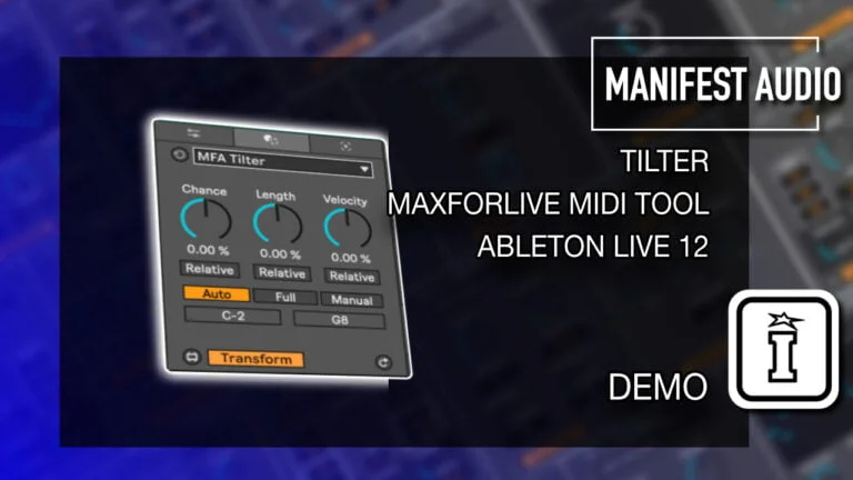 MIDI Toolset 001 MaxforLive MIDI Tools for Ableton Live 12 by Manifest Audio