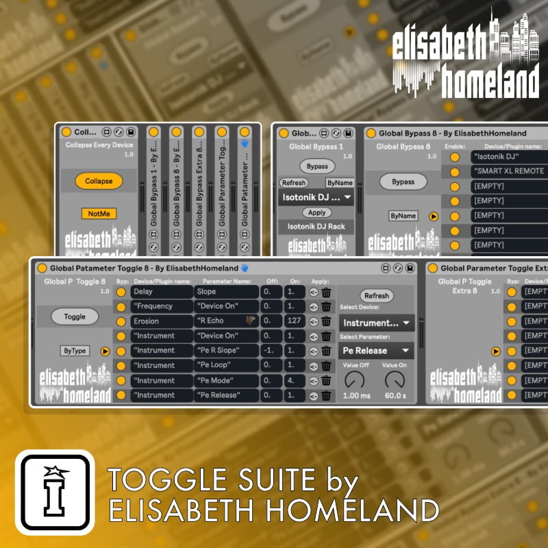 Toggle Suite MAxforLive Devices for Ableton Live by Elisabeth Homeland