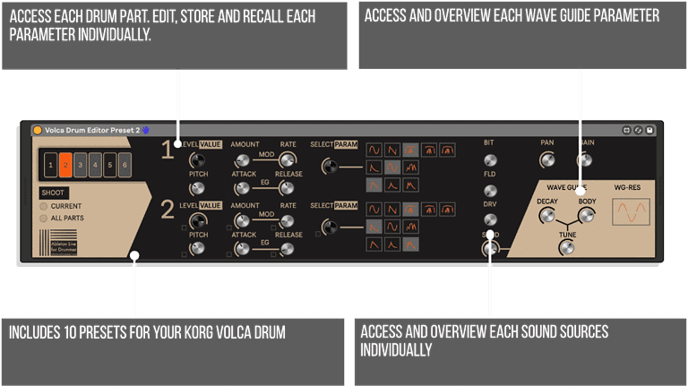 Volca Studio Korg Volca Drum Editor by Ableton Drummer - Isotonik Studios