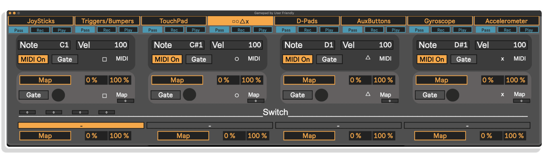 gamepad maxforlive by user friendly