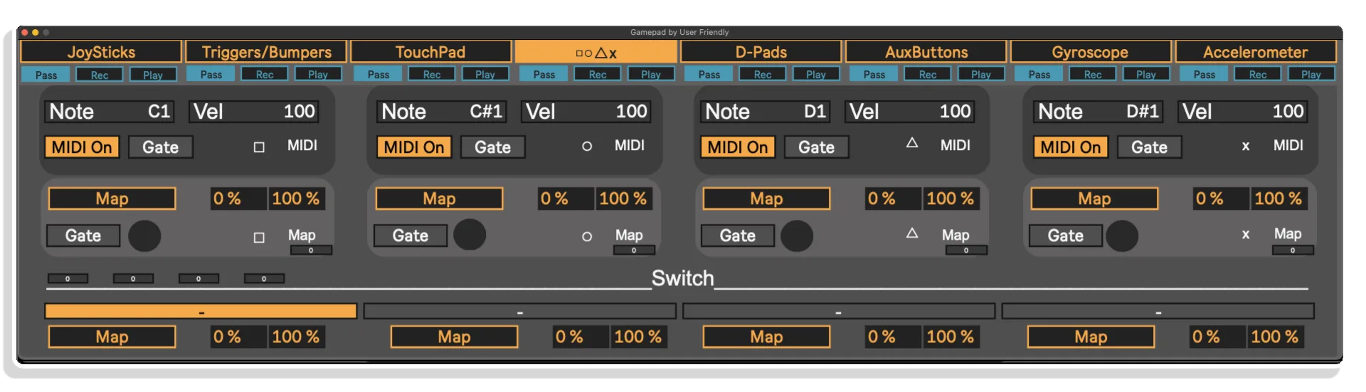 gamepad maxforlive by user friendly