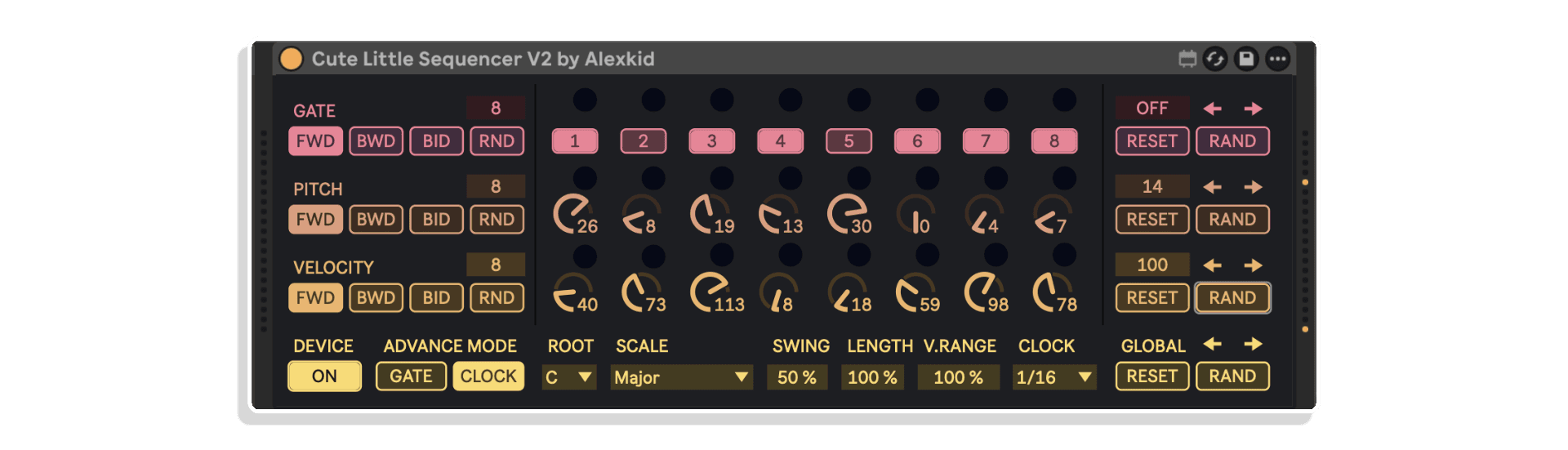 cute little sequencer by alexkid