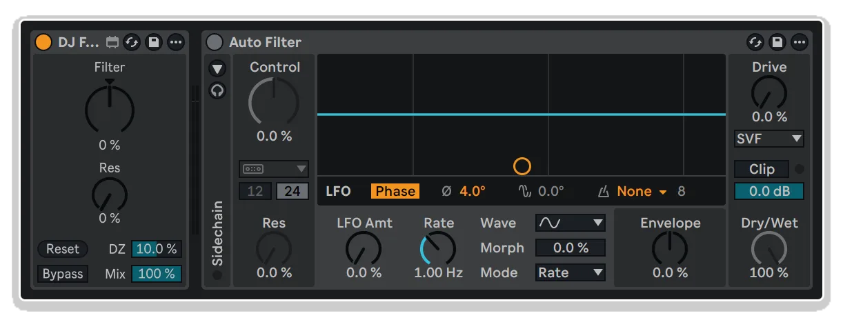 dj filter control screenshot