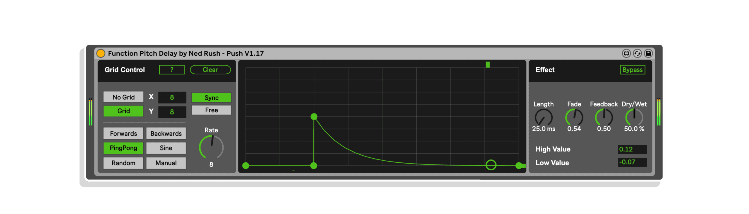 Tonhöhenmoduliertes Delay mit Loop-Fades
