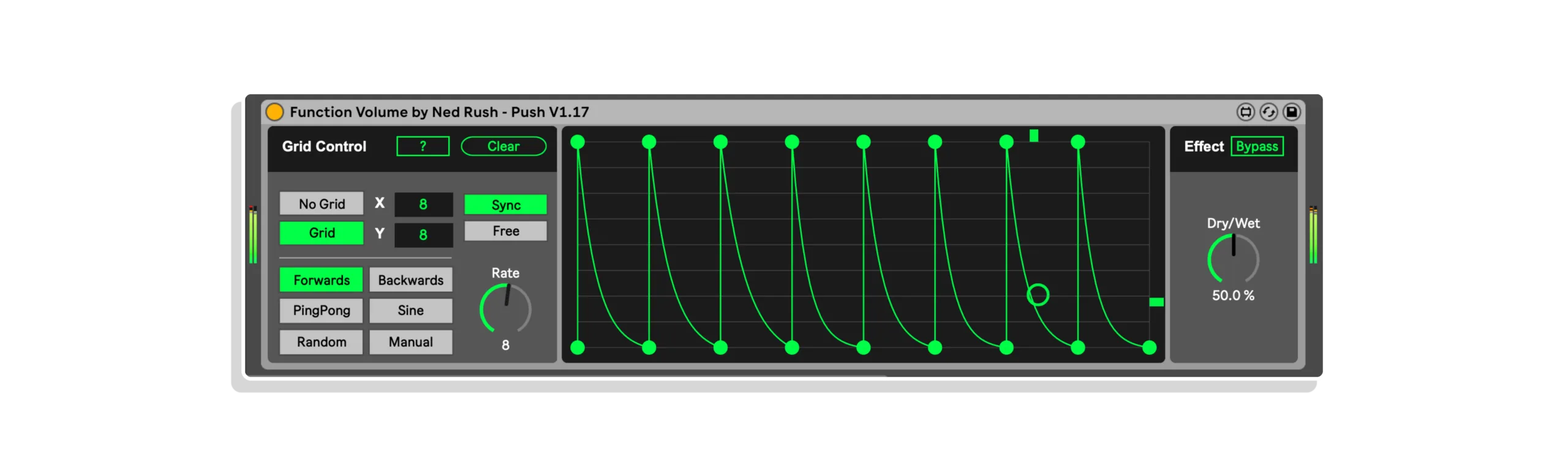 Modulación de volumen controlada por Function