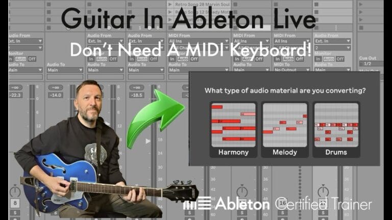 guitar to midi in ableton live no keyboard needed