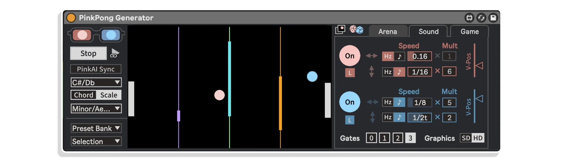 pink pong generator by 4 chamber sound