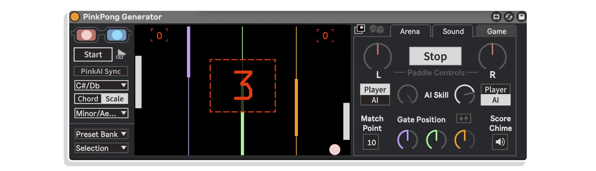 pink pong generator by 4 chamber sound