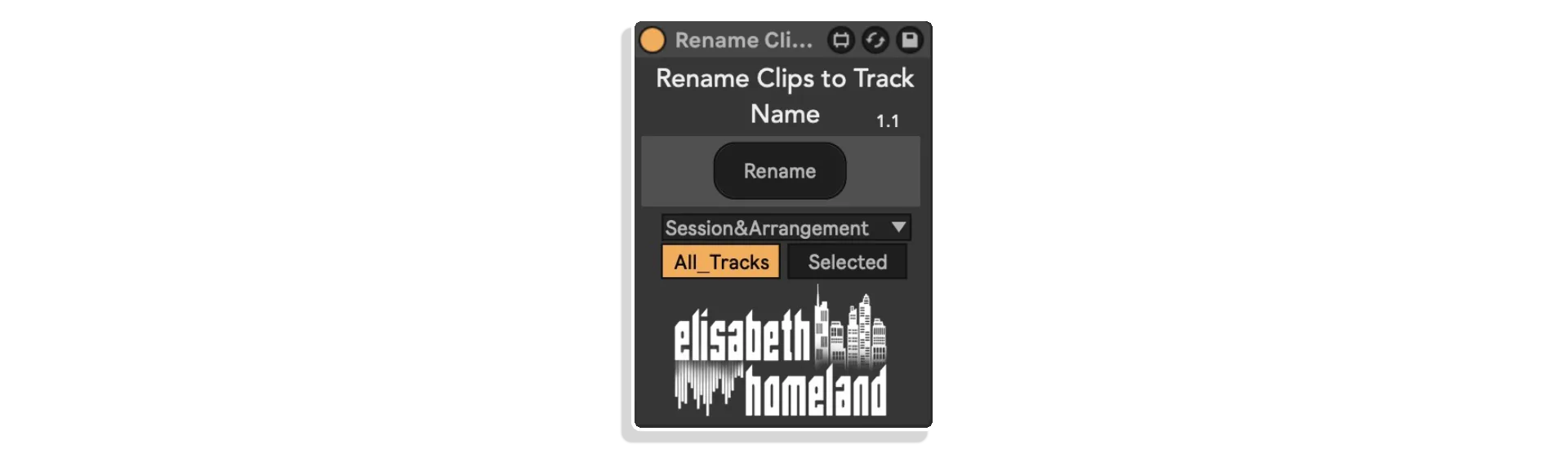 rename clip names to track name by elisabeth homeland