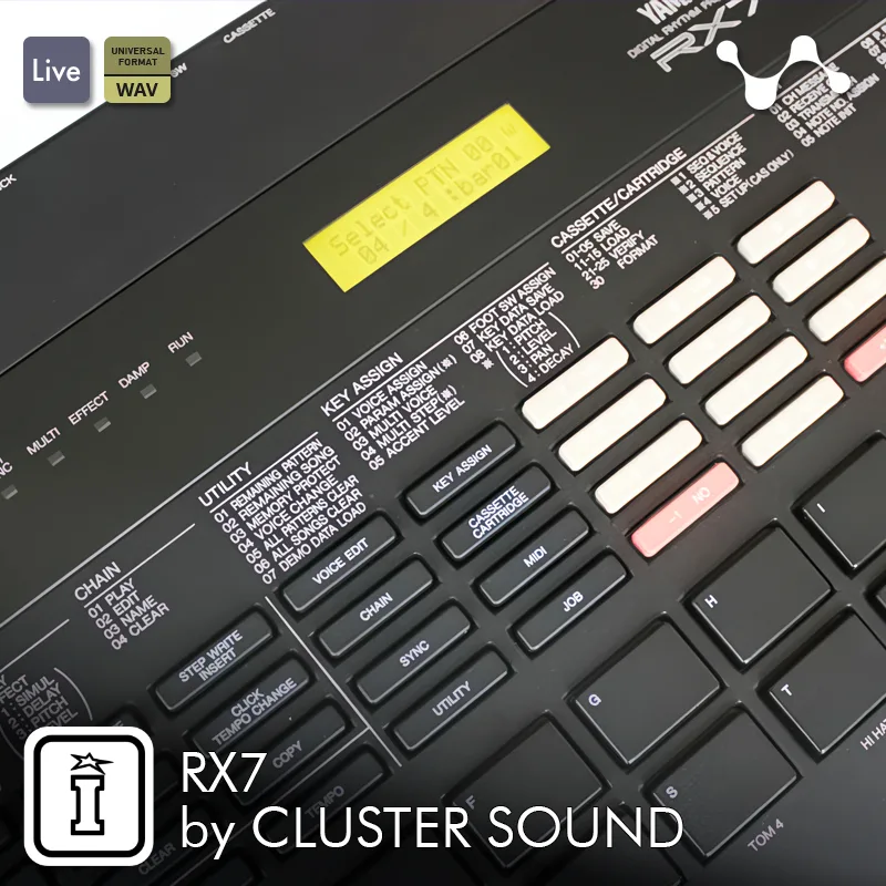 RX7 by Cluster Sound | 12-Bit Drum Pack for Ableton Live