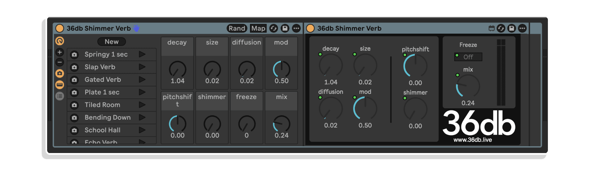 shimmer verb by 36db