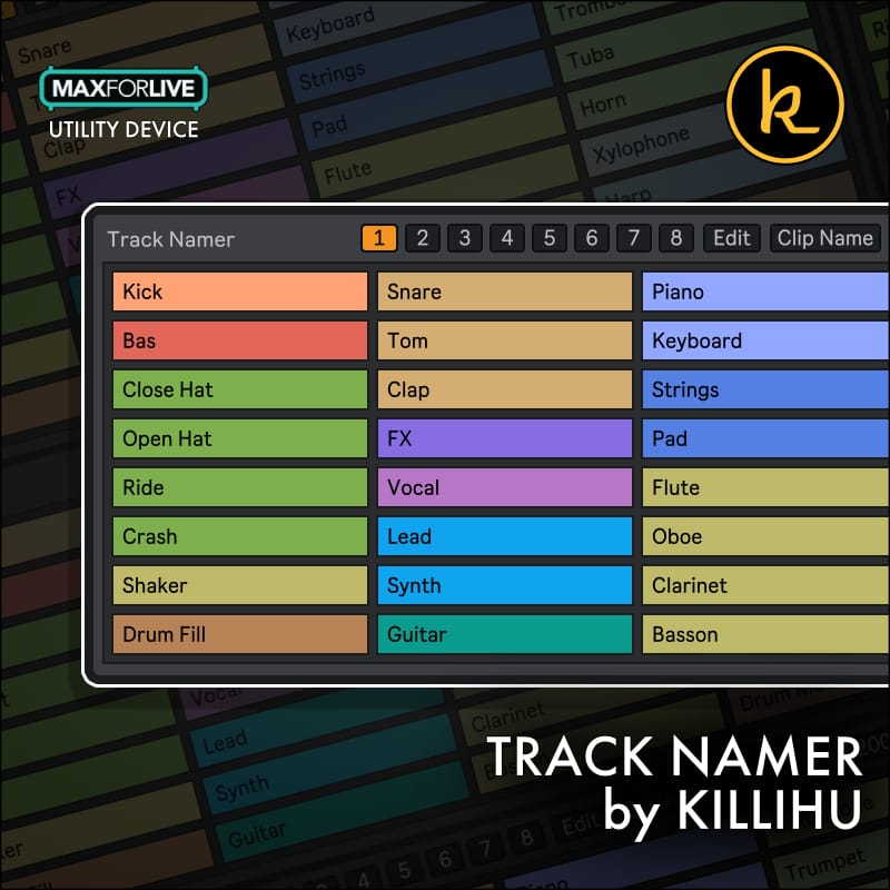 Track Namer by KILLIHU – Ableton Track Organiser