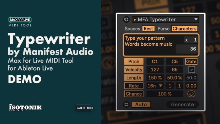 midi toolset 002 by manifest audio