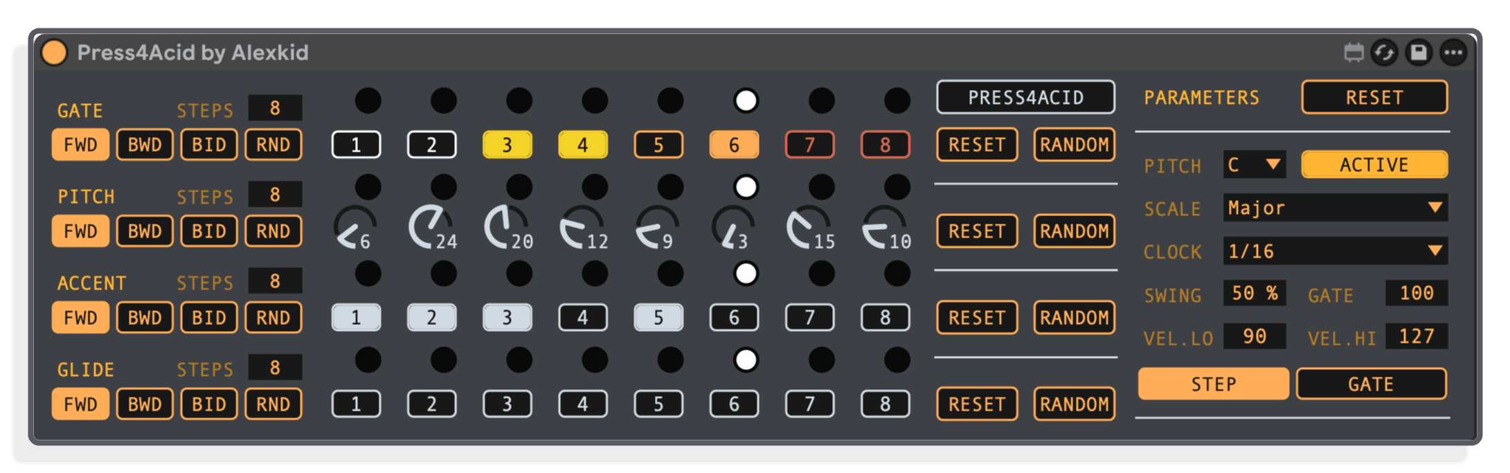 Autentico sequencer TB-303 per linee di basso acid