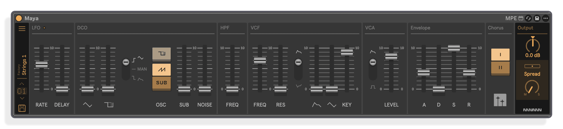 6-voice polyphonic synth with vintage soul