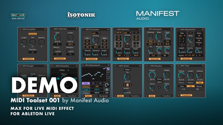 midi toolset 001 by manifest audio
