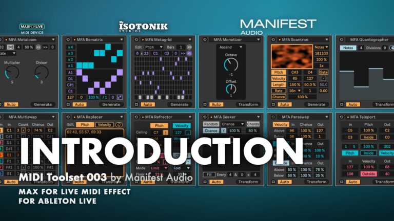 midi toolset 003 by manifest audio